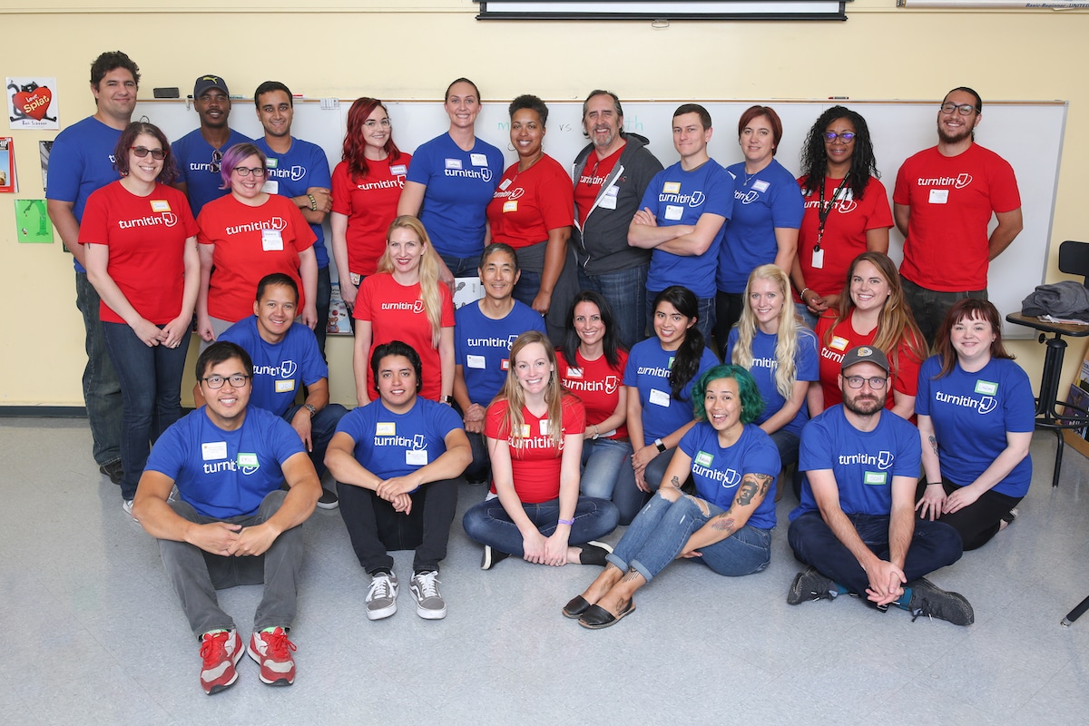 Turnitin volunteers at MLK Jr. Elementary in West Oakland