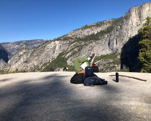 student in yosemite